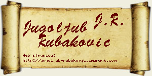 Jugoljub Rubaković vizit kartica